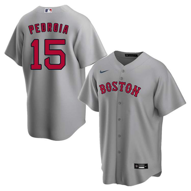 Nike Men #15 Dustin Pedroia Boston Red Sox Baseball Jerseys Sale-Gray